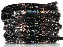 Load image into Gallery viewer, Kangaroo Leather Lace-DANECRAFT Custom Color-SILVER HOLOGRAPHIC FLAKE