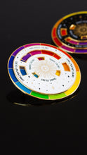 Load image into Gallery viewer, Color Wheel© Enamel Pin WHITE/GOLD