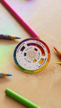 Load image into Gallery viewer, Color Wheel© Enamel Pin WHITE/GOLD