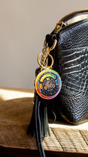 Load image into Gallery viewer, Color Wheel© Enamel Keychain BLACK/GOLD