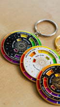 Load image into Gallery viewer, Color Wheel© Enamel Keychain WHITE/GOLD
