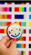 Load image into Gallery viewer, Color Wheel© Enamel Pin WHITE/GOLD