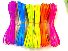 Load image into Gallery viewer, Kangaroo Leather Lace-Limited Edition DANECRAFT Custom Color-NEON LIGHTNING BLUE