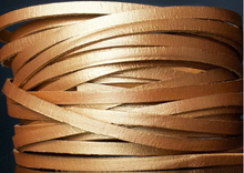 Load image into Gallery viewer, Kangaroo Leather Lace-DANECRAFT Custom Color-CARAMEL MOCHA METALLIC