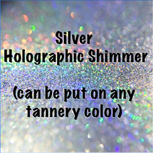 Load image into Gallery viewer, Kangaroo Leather Lace-DANECRAFT Custom Color-SILVER HOLOGRAPHIC SHIMMER CUSTOM CREATION