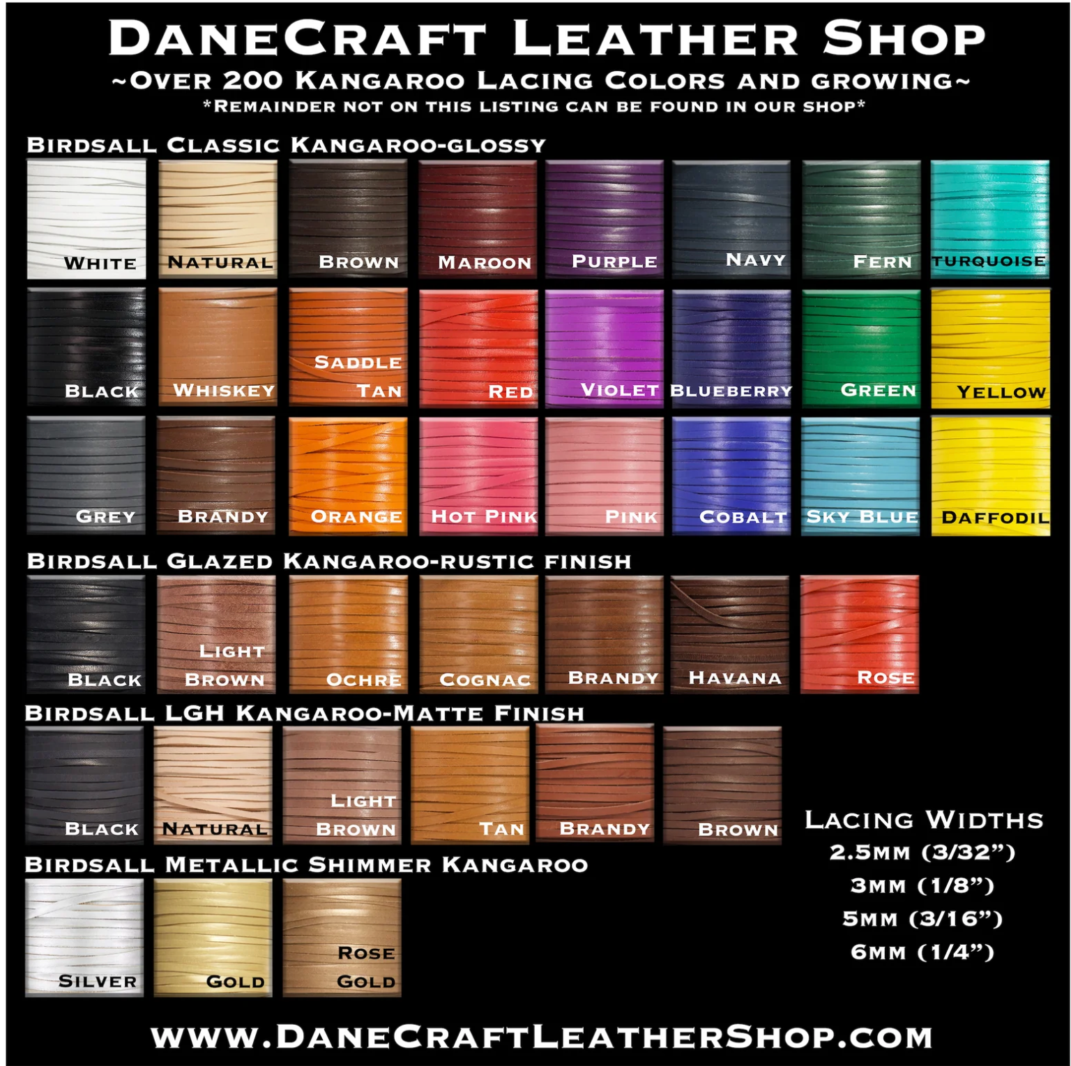 Kangaroo Leather Lace-PACKER DEEP PURPLE METALLIC FOIL – DaneCraft Leather  Shop