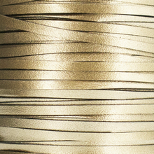Load image into Gallery viewer, Kangaroo Leather Lace-PACKER GOLD METALLIC