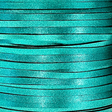 Load image into Gallery viewer, Kangaroo Leather Lace-PACKER AQUA METALLIC