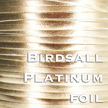 Load image into Gallery viewer, Kangaroo Leather Lace-BIRDSALL PLATINUM METALLIC FOIL (Discontinued limited supply)