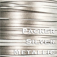 Load image into Gallery viewer, Kangaroo Leather Lace-PACKER SILVER METALLIC