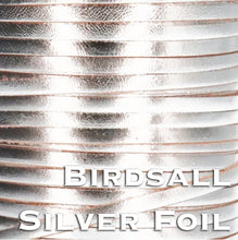 Load image into Gallery viewer, Kangaroo Leather Lace-BIRDSALL SILVER METALLIC FOIL