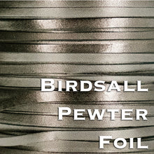 Load image into Gallery viewer, Kangaroo Leather Lace-BIRDSALL PEWTER METALLIC FOIL