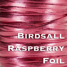 Load image into Gallery viewer, Kangaroo Leather Lace-BIRDSALL RASPBERRY METALLIC FOIL