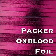 Load image into Gallery viewer, Kangaroo Leather Lace-PACKER OX BLOOD METALLIC FOIL (Discontinued limited supply)