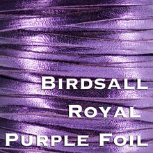 Load image into Gallery viewer, Kangaroo Leather Lace-BIRDSALL ROYAL PURPLE METALLIC FOIL
