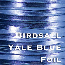 Load image into Gallery viewer, Kangaroo Leather Lace-BIRDSALL YALE BLUE METALLIC FOIL