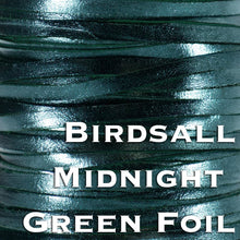 Load image into Gallery viewer, Kangaroo Leather Lace-BIRDSALL MIDNIGHT GREEN METALLIC FOIL