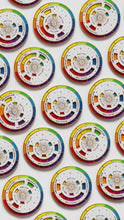 Load image into Gallery viewer, Color Wheel© Enamel Pin WHITE/GOLD