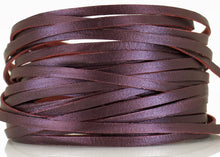 Load image into Gallery viewer, Kangaroo Leather Lace-DANECRAFT Custom Color-BLACK CHERRY METALLIC