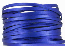 Load image into Gallery viewer, Kangaroo Leather Lace-DANECRAFT Custom Color-BLUE METALLIC