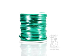 Load image into Gallery viewer, Kangaroo Leather Lace-BIRDSALL BOTTLE GREEN METALLIC FOIL
