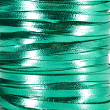 Load image into Gallery viewer, Kangaroo Leather Lace-BIRDSALL BOTTLE GREEN METALLIC FOIL