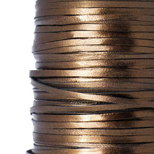 Load image into Gallery viewer, Kangaroo Leather Lace-PACKER BRONZE METALLIC FOIL (Discontinued limited supply)