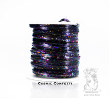 Load image into Gallery viewer, Kangaroo Leather Lace-DANECRAFT Custom Color-COSMIC CONFETTI GLITTER