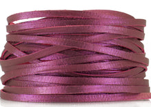 Load image into Gallery viewer, Kangaroo Leather Lace-DANECRAFT Custom Color-CRANBERRY METALLIC