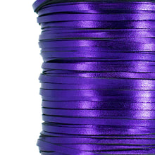 Load image into Gallery viewer, Kangaroo Leather Lace-PACKER DEEP PURPLE METALLIC FOIL (Discontinued limited supply)