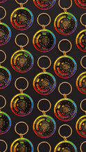 Load image into Gallery viewer, Color Wheel© Enamel Keychain BLACK/GOLD