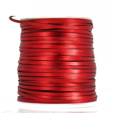 Load image into Gallery viewer, Kangaroo Leather Lace-PACKER FIRE RED METALLIC FOIL (Discontinued limited supply)