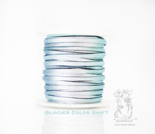 Load image into Gallery viewer, Kangaroo Leather Lace-DANECRAFT Custom Color-GLACIER COLOR SHIFT (TEAL CHROME)