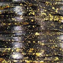 Load image into Gallery viewer, Kangaroo Leather Lace-DANECRAFT Custom Color-GOLD HOLOGRAPHIC FLAKE
