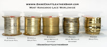 Load image into Gallery viewer, Kangaroo Leather Lace-PACKER GOLD METALLIC