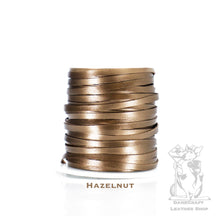 Load image into Gallery viewer, Kangaroo Leather Lace-DANECRAFT Custom Color-HAZELNUT METALLIC (limited edition #100)