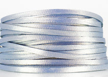 Load image into Gallery viewer, Kangaroo Leather Lace-DANECRAFT Custom Color-ICEBERG METALLIC