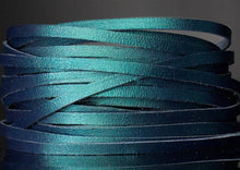Load image into Gallery viewer, Kangaroo Leather Lace-DANECRAFT Custom Color-PEACOCK GREEN METALLIC