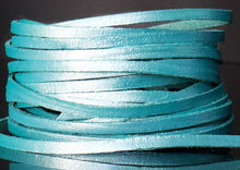 Load image into Gallery viewer, Kangaroo Leather Lace-DANECRAFT Custom Color-'GIFT BOX BLUE' METALLIC