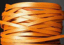 Load image into Gallery viewer, Kangaroo Leather Lace-DANECRAFT Custom Color-ORANGE METALLIC