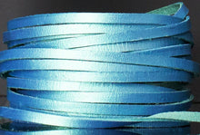 Load image into Gallery viewer, Kangaroo Leather Lace-DANECRAFT Custom Color-TEAL METALLIC