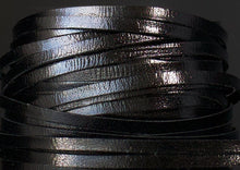 Load image into Gallery viewer, Kangaroo Leather Lace-DANECRAFT Custom Color-PATENT BLACK HIGH-GLOSS