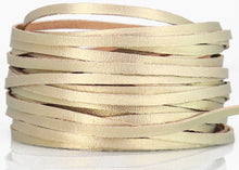 Load image into Gallery viewer, Kangaroo Leather Lace-DANECRAFT Custom Color-PLATINUM BLONDE METALLIC