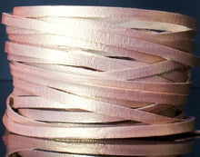 Load image into Gallery viewer, Kangaroo Leather Lace-DANECRAFT Custom Color-PEACH ROSE GOLD METALLIC