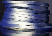 Load image into Gallery viewer, Kangaroo Leather Lace-DANECRAFT Custom Color-GUNMETAL BLUE METALLIC