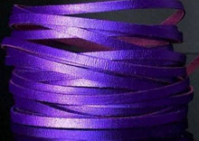 Load image into Gallery viewer, Kangaroo Leather Lace-DANECRAFT Custom Color-PURPLE PASSION METALLIC