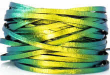 Load image into Gallery viewer, Kangaroo Leather Lace-DANECRAFT Custom Color-VIPER GREEN COLOR-SHIFTING