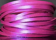 Load image into Gallery viewer, Kangaroo Leather Lace-DANECRAFT Custom Color-RASPBERRY IRIDESCENT METALLIC