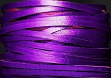 Load image into Gallery viewer, Kangaroo Leather Lace-DANECRAFT Custom Color-ROYAL PURPLE METALLIC