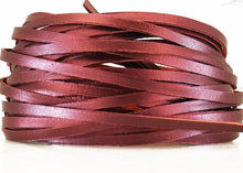 Load image into Gallery viewer, Kangaroo Leather Lace-Custom Handmade Color-MERLOT METALLIC